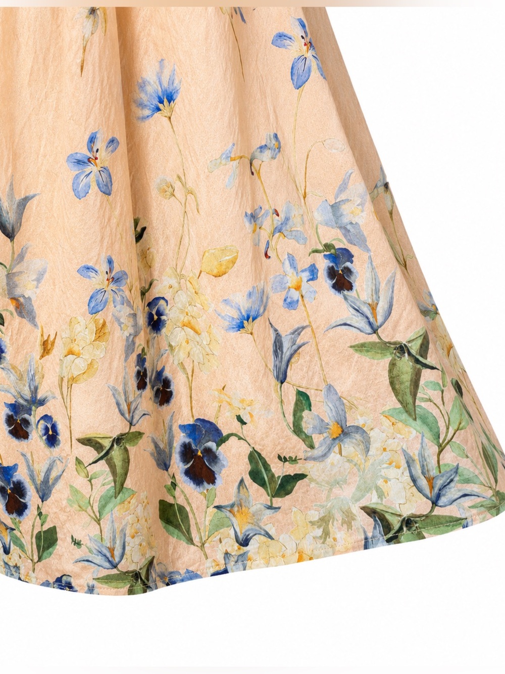 En Saison Peach Floral Corset Midi Dress Cottagecore Fairycore Romantic XS - Picture 10 of 16